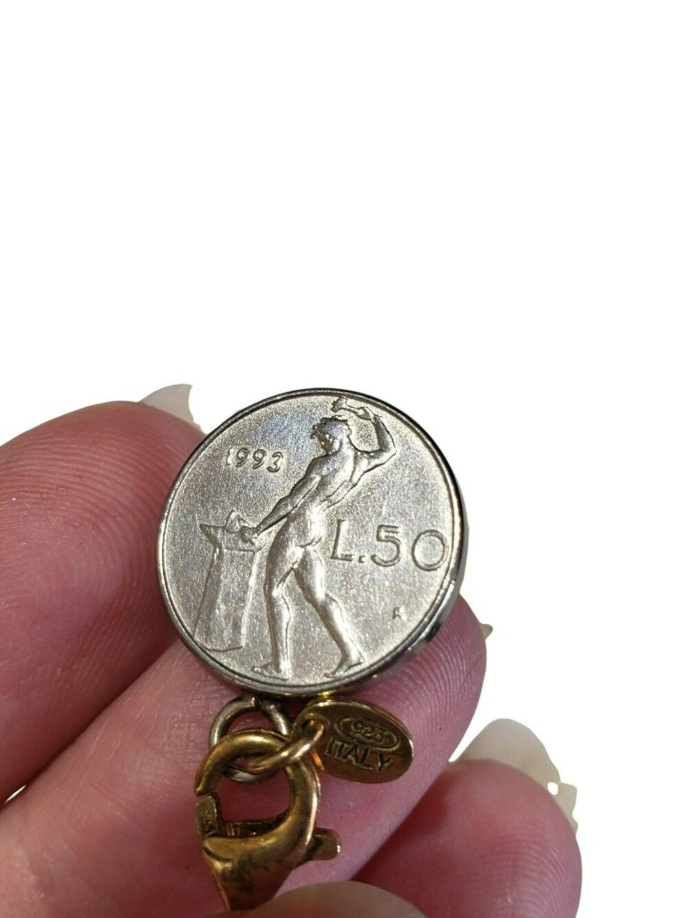 Itaor Made in Italy 925 Bracelet with Silver Coin Charm - Picture 10 of 14
